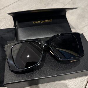 Saint Laurent Black Oversized Statement Sunglasses – Chic & Bold